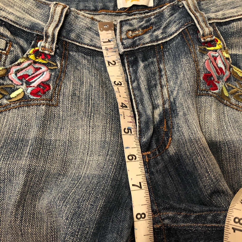 Antik Denim Boot Cut Jeans with Colorful Floral Design - Picture 5 of 9
